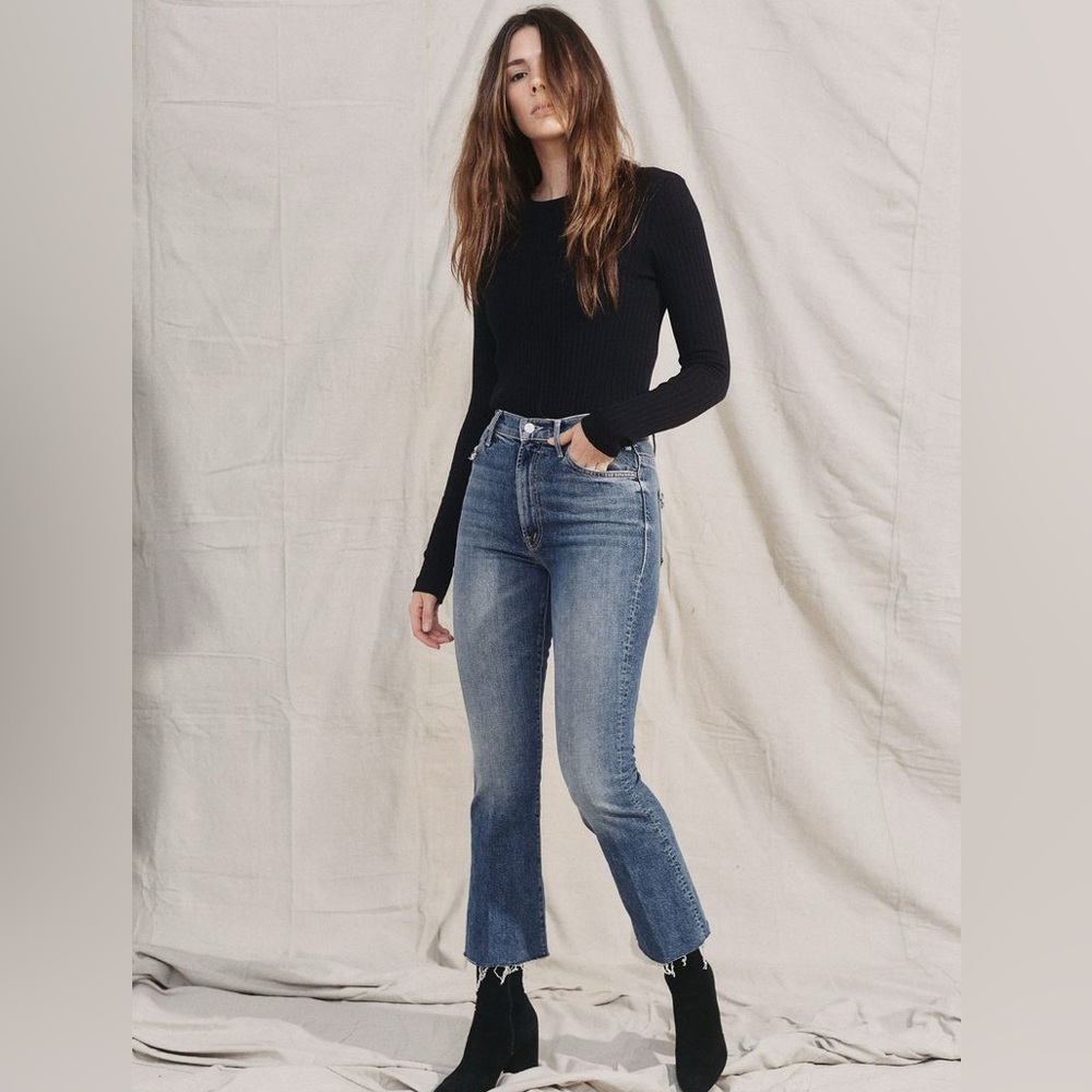 MOTHER The Hustler Ankle Fray Jeans Size 27 “We All Scream” Sold Out